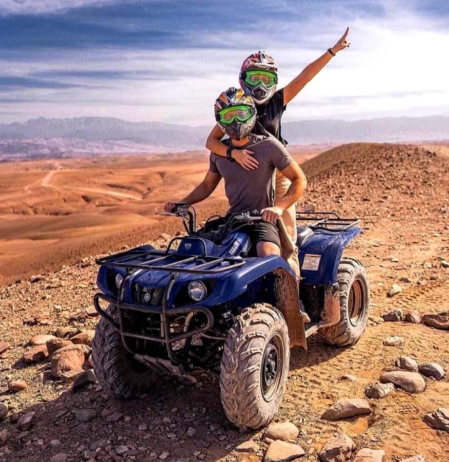 Quad biking in Agafay Desert with lunch & Camel Ride & pool - Mint Tea With a Berber Family