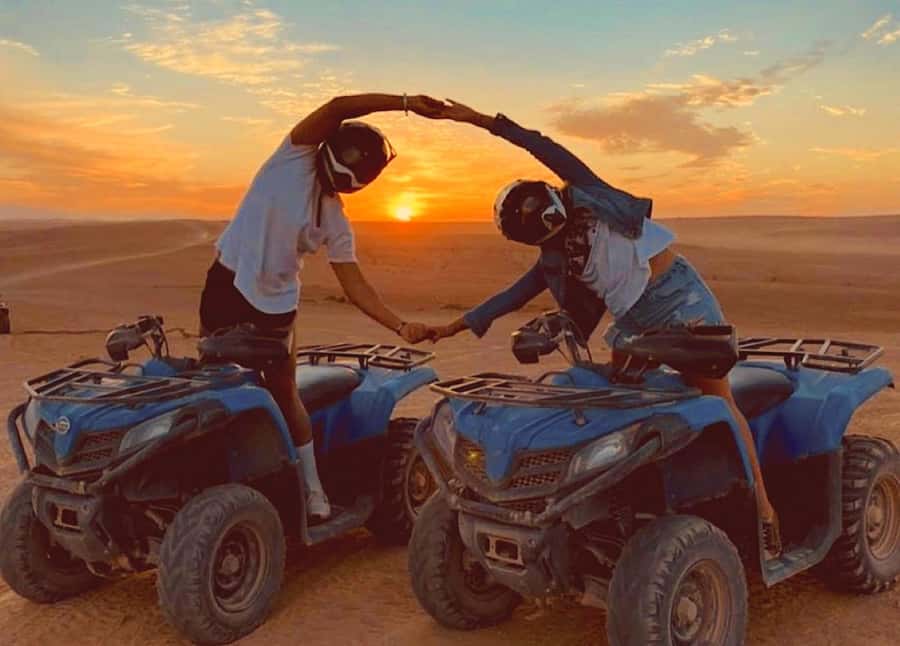 Quad biking in Agafay Desert with lunch & Camel Ride & pool - Safety Briefing and Quad Equipment