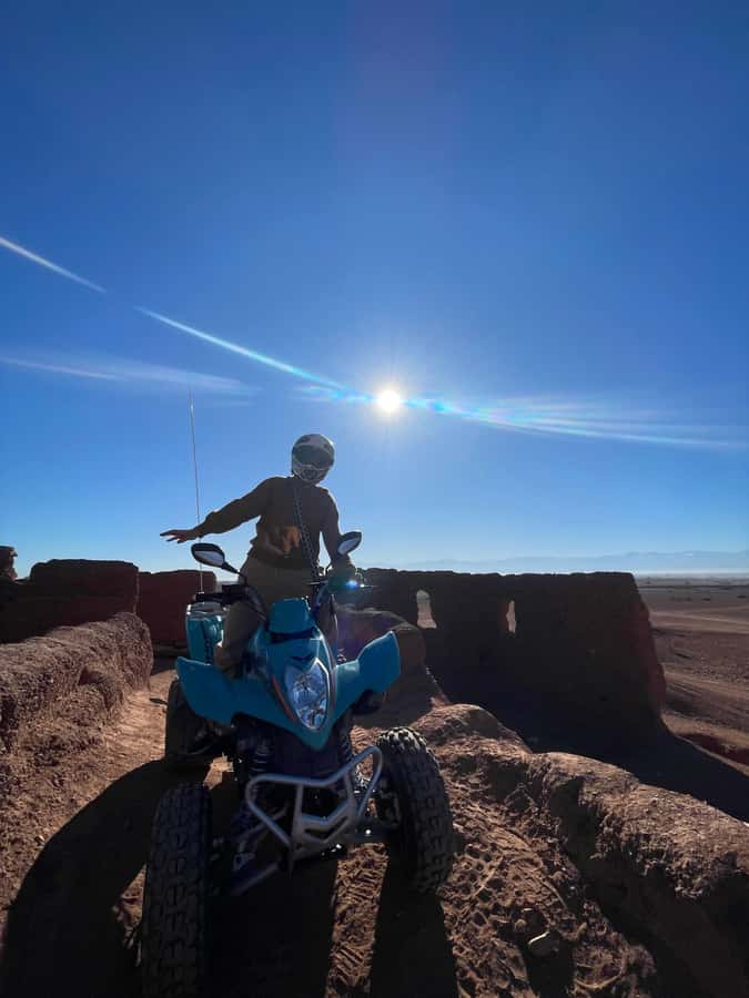 Quad biking in Marrakech's desert palm grove - Mint tea adds a welcome Moroccan pause