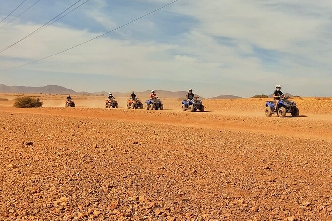 Quad in the Palmeraie of Marrakech - Riding through palms, tracks, and dry open ground
