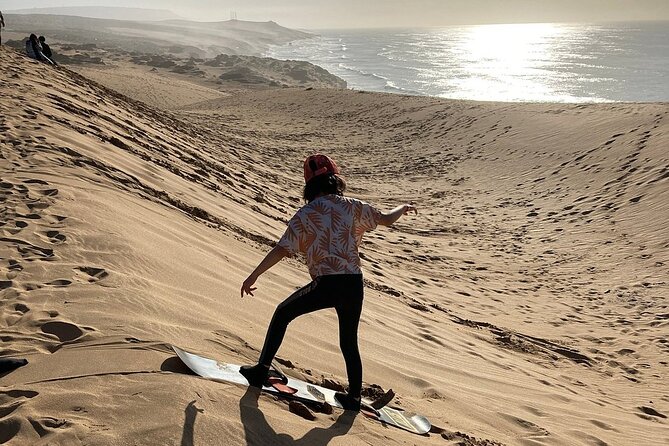 Sandboarding with Panoramic Views of the ocean and Agadir Desert - Why the private format matters