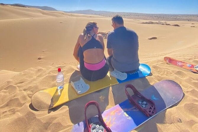 Sandboarding with Panoramic Views of the ocean and Agadir Desert - Who will get the most from this outing