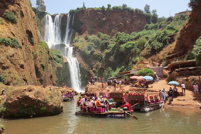 Small group Ouzoud Waterfall Guided Tour Boat Ride from Marrakech - First sight of the Ouzoud Waterfalls