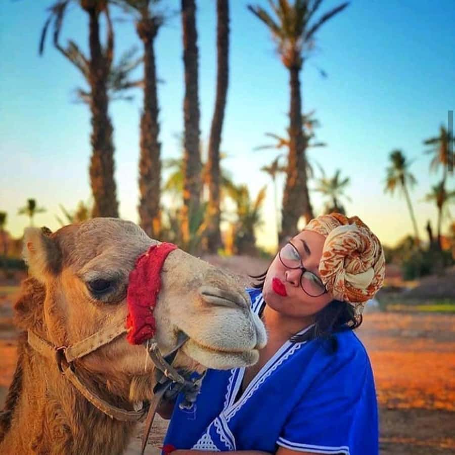 Sun set camel ride in palmerai of Marrakesh - Leaving Marrakech for the Palmeraie