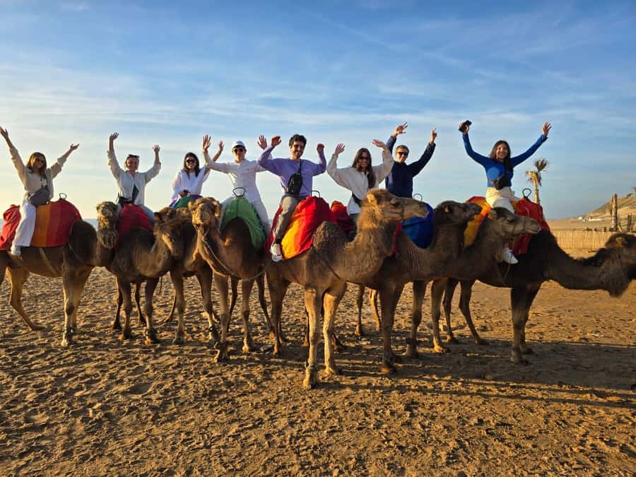 Tangier: sunset, tea, camel ride, Cape Spartel and caves. - The secret coastal stop and camel ride